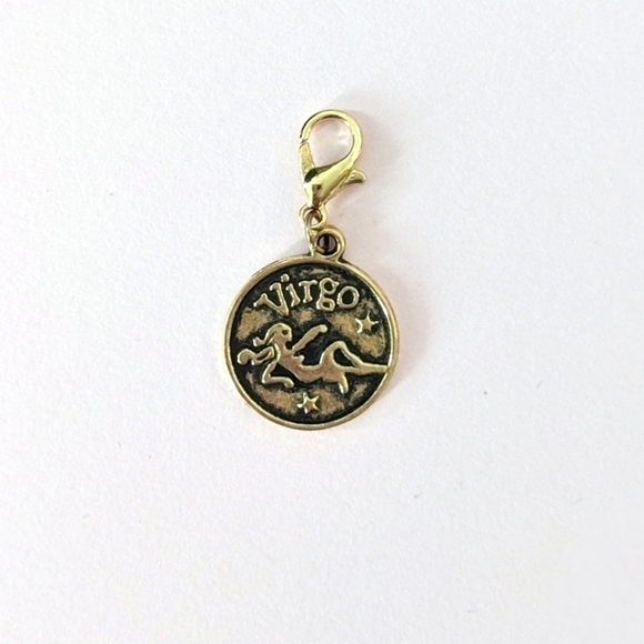 2/$15 | Virgo Antique Gold Metal Charm | Brand New - Picture 2 of 6